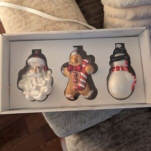 Festive Holiday Ornament Set - Santa, Gingerbread, and Snowman